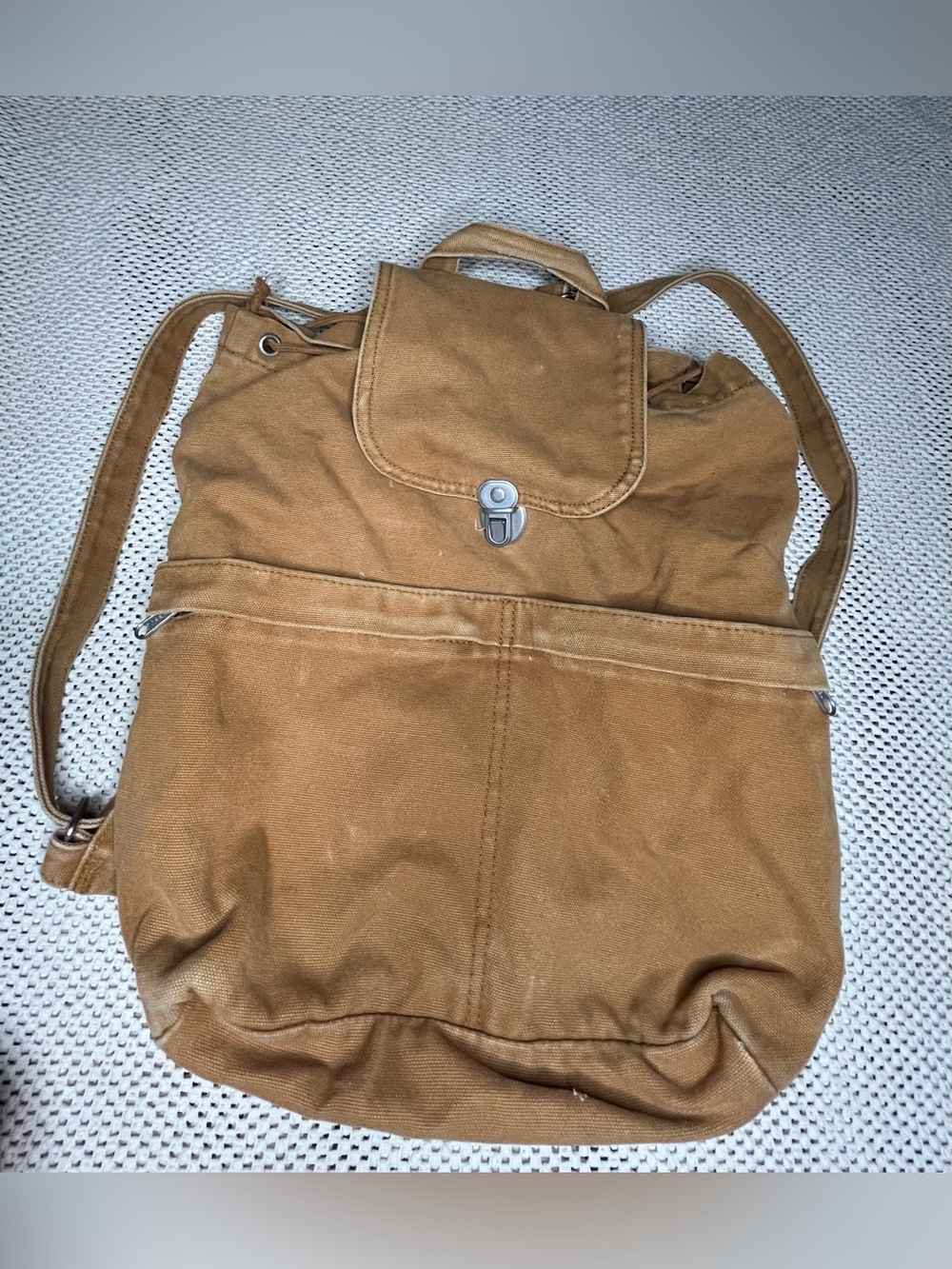 Baggu casual canvas backpack  women  khaki